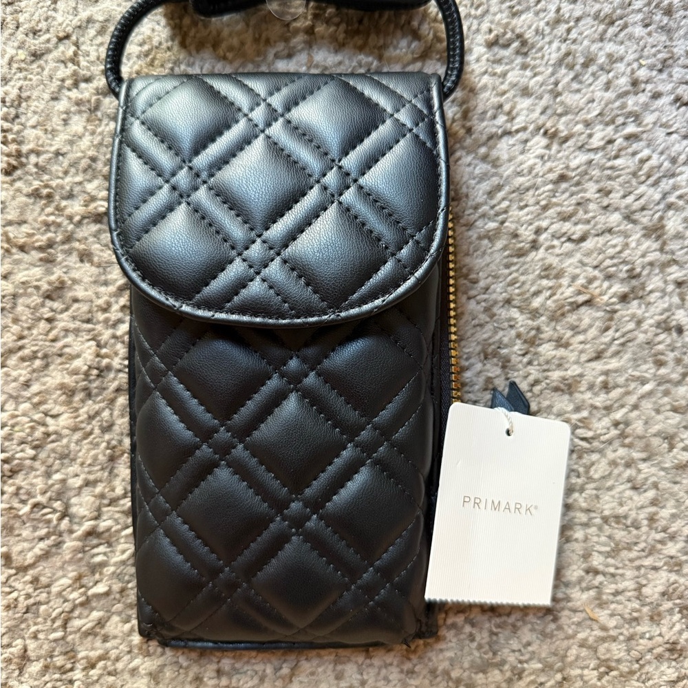 Primark Elegant Black Quilted Crossbody Bag